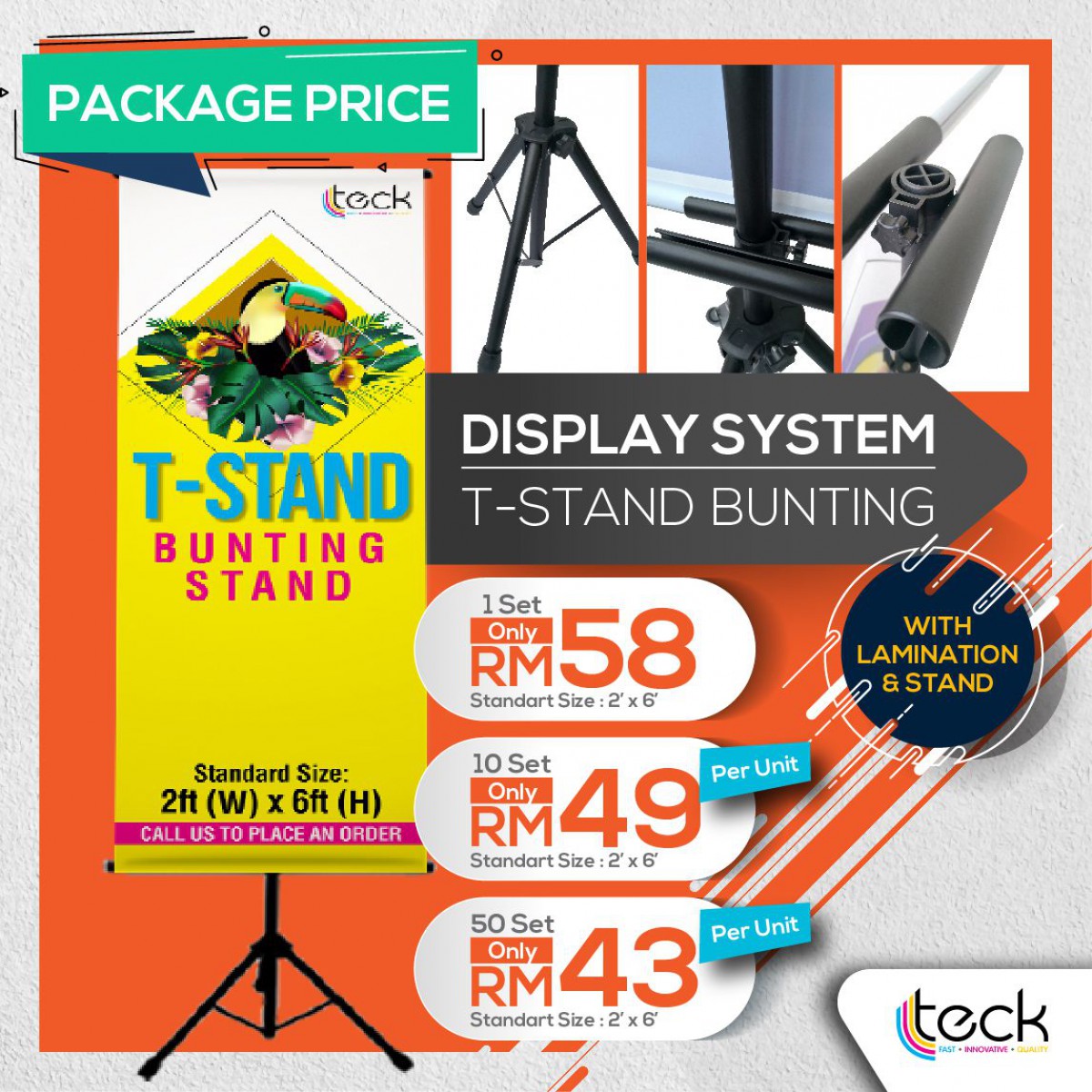 Tripod T Stand With Print